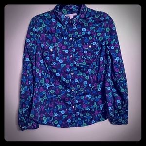 Floral print old Navy button-down shirt